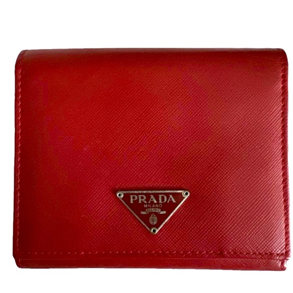 Prada Handbags - Prada Trifold Saffiano leather Wallet
